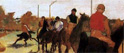 "Le dfil (Chevaux de course devant les tribunes)"- 1869 -  Muse d'Orsay