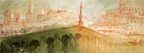 Le pont de Blois : dissipation du brouillard, vers 1828-1830